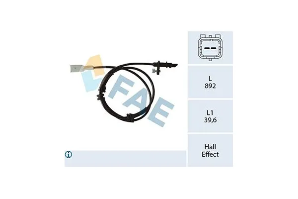 Abs Sensörü Ön Sağ veya Sol Fiat Scudo (272) Cargo (10.2006->)  ZEGEN ZAS1303