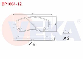 Fren Disk Balata Ön VEKA BP1804-12  
