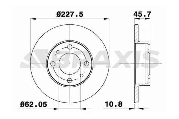Fren Disk Ayna Ön Sağ ve Sol Seat Marbella (12.1986->)  BRAXIS AE0037