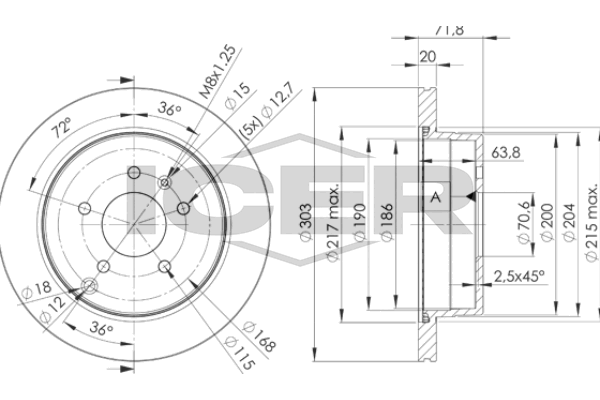 Fren Disk Ayna Arka Sağ ve Sol Chevrolet Captiva (2006->)  MAGNETI MARELLI 360704034300
