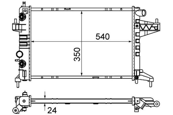 Su Radyatörü  Volkswagen Passat (3C2)(03.2005->2010)  MAHLE CR 390 000S