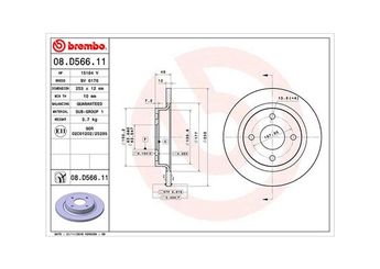 Fren Disk Ayna Arka Sağ ve Sol MAGNETI MARELLI 360406165501  2096336 H1BC2A315AB
