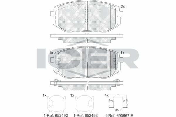 Fren Disk Balata Ön Kia EV6 (CV)(2021->)  VALEO 672095