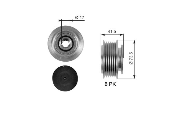 Alternatör Kasnağı  GATES OAP7066