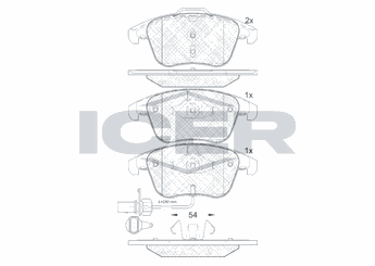Fren Disk Balata Ön MAGNETI MARELLI 323700038000  8K0698151A 8K0698151F