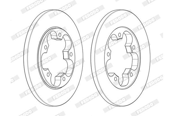 Fren Disk Ayna Arka Sağ ve Sol Ford Transit / E-Transit (TTS) Kamyonet (2019->)  FERODO DDF2484C