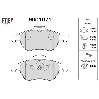 Fren Disk Balata Ön Renault Megane II Coupe / Cabrio (09.2003->)  FTE 9001071