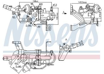 Egr Soğutucu  NISSENS 989273  9800125180 1679828180 9802981580 1685740 1708004 1823924 AV6Q9D475AB AV6Q9F464AA AV6Q9U433AB 31319549
