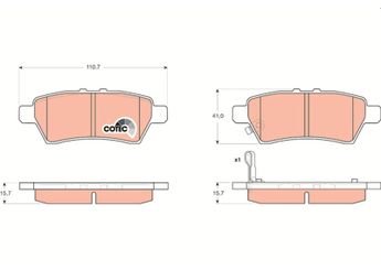 Fren Disk Balata Arka TRW GDB3405  44060EB325 44060-EB325 44060EA090 44060-EA090 44060EA091 44060-EA091 D4060EB300 D4060-EB300