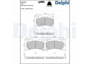 Fren Disk Balata Ön DELPHI LP3724  446552370 0446552370