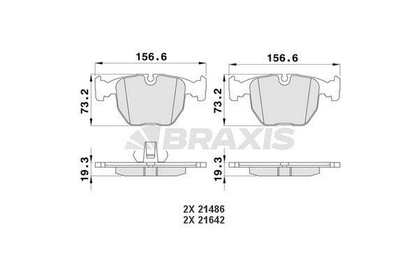 Fren Disk Balata Ön BMW 5 Serisi Sedan (E39)(1995->)  BRAXIS AA0110
