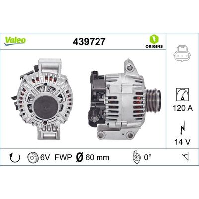 Alternatör  Ford Mondeo 4/5 Kapı (GE)(2000->)  VALEO 439727