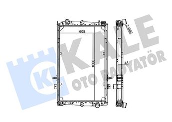 Su Radyatörü  KALE 350220  133037 1327920 1327920R 1432145 1628623 1628623R