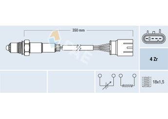 Oksijen (Lambda) Sensörü  FAE 77465  51774422 55219791 55184545 55201610 55249877 552011610 55202416 1558873 1754236 9S519G444AA 9S51-9G444-AA BS519G444BA BS51-9G444-BA 0055201610 55257459 55273420 68142340AA K68142340AA 517744220 68254612AA K68254612AA 287154209932 287 154 209 932