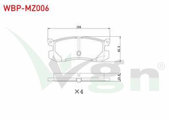 Fren Disk Balata Arka WGN WBP-MZ006  