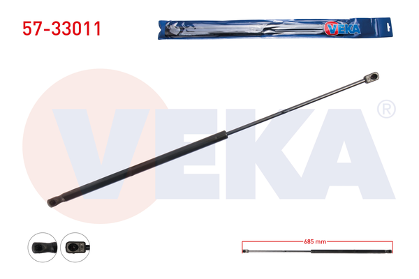 Motor Kaput Amortisörü Sağ veya Sol Peugeot 106 (S2)(04.1996->)  VEKA 57-33011