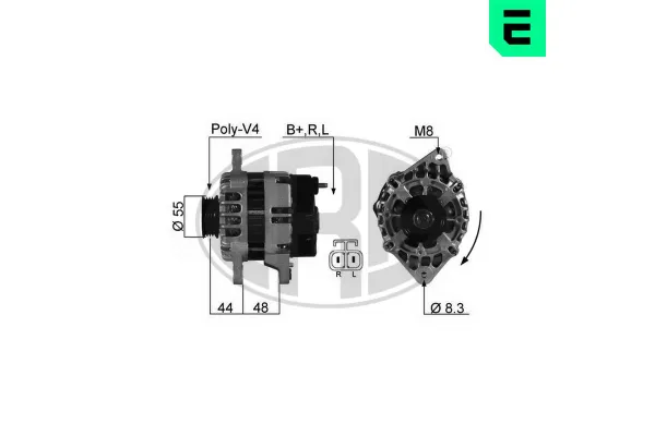 Alternatör  Hyundai Atos Prime (MX)(2000->)  ERA 210374