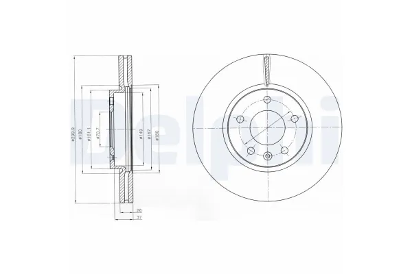 Fren Disk Ayna Ön Sağ ve Sol Chevrolet Cruze (2009->)  DELPHI BG4278C