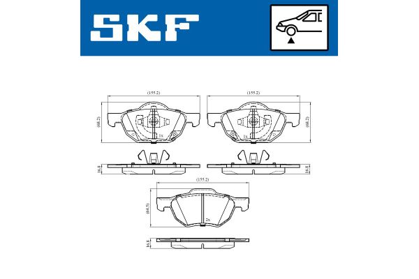 Fren Disk Balata Ön SKF VKBP 80518 A