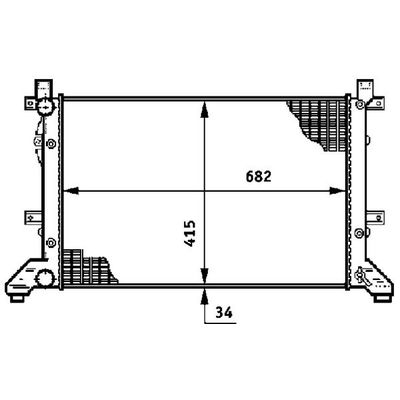 Su Radyatörü  Opel Agila (2000->2003)  MAHLE CR 606 000S