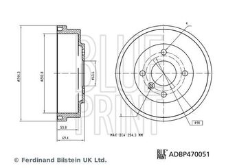 Kampana Arka Sağ veya Sol BLUE PRINT ADBP470051  2094258 H1BC1126AA 2 094 258 H1BC-1126-AA