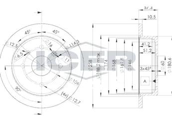 Fren Disk Ayna Arka Sağ ve Sol SWAPP 43367  96549630 9654 9630
