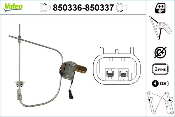 Cam Krikosu Ön Sol Renault R 19 Chamade 4 Kapı (L53)(06.1989->)  VALEO 850336