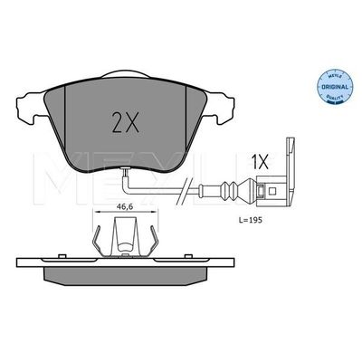 Fren Disk Balata Ön Audi TT Coupe/Roadster (8J3/8J9)(09.2006->)  MEYLE 025 240 2120