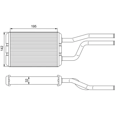 Kalorifer Radyatörü  Toyota HI-ACE (1996->)  VALEO 811545