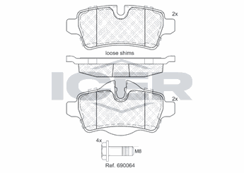 Fren Disk Balata Arka OTOZONE FDA6062-R  34216778327 34212289155 34 21 2 289 155 34216772894 34 21 6 772 894 34216778325 34 21 6 778 325 34216778326 34 21 6 778 326 34 21 6 778 327 34216794059 34 21 6 794 059