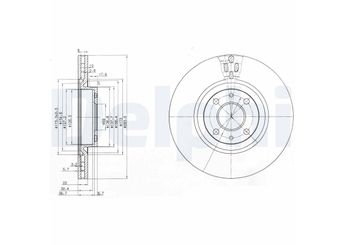 Fren Disk Ayna Ön Sağ ve Sol DELPHI BG2407  BG2407 60812422 46403088 46403959 46445004 46445892 46448168 46455804 46455892 51920094 60806135 60812164 60813038 71739569 82450657 46758714 60810404 82433918 82440356 82451746 52015289 52063170 71772274 71769483 43206P6500 0060812422 43206-P6500 424975 43206R4800