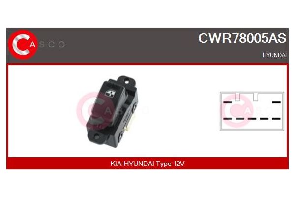 Cam Açma Düğmesi Ön Sağ MCAR AN-809