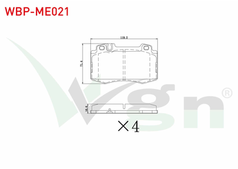 Fren Disk Balata Ön WGN WBP-ME021  