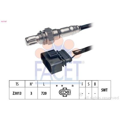 Oksijen (Lambda) Sensörü  Volkswagen T4 Transporter P.Van (09.1990->2003)  FACET 10.7147