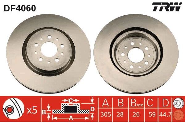 Fren Disk Ayna Ön Sağ ve Sol Alfa Romeo Spider (163)(1995->)  KALE BALATA TFD00034