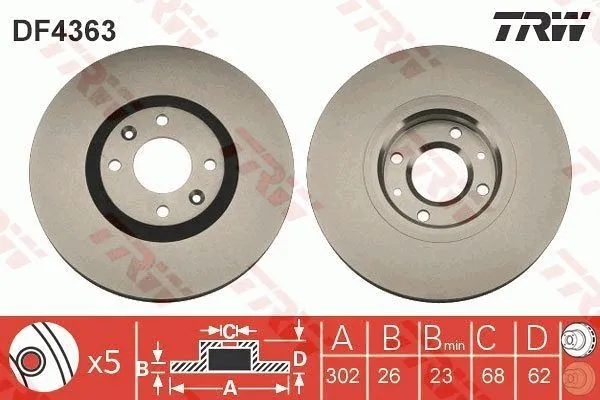Fren Disk Ayna Ön Sağ ve Sol Citroen C4 X / Ë-C4 X (11.2022->)  FIAT ORJINAL 9809266280