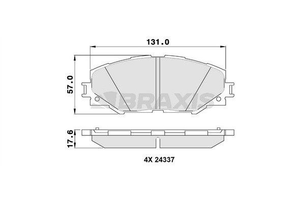 Fren Disk Balata Ön Toyota RAV4 (A4)(2013->)  BRAXIS AA0107