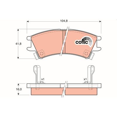 Fren Disk Balata Ön Hyundai Atos Prime (MX)(2000->)  TRW GDB3165