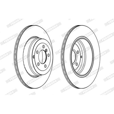 Fren Disk Ayna Arka Sağ ve Sol Land Rover Range Rover (LM)(01.2002->)  FERODO DDF2085C-1