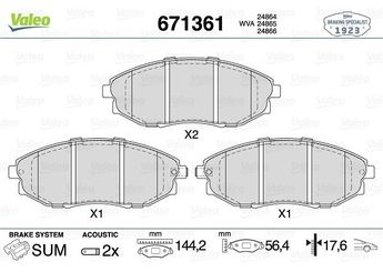 Fren Disk Balata Ön VALEO 671361  96475027 96952179
