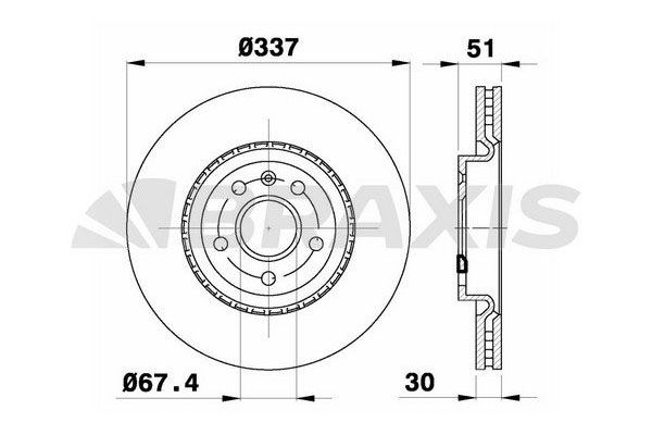 Fren Disk Ayna Ön Sağ ve Sol Opel Insignia A Country Tourer (2013->)  BRAXIS AD0316