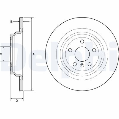 Fren Disk Ayna Arka Sağ ve Sol Mercedes GLE -Serisi (BM 166)(04.2015->)  DELPHI BG4754C
