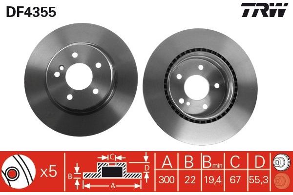 Fren Disk Ayna Arka Sağ ve Sol Mercedes C -Serisi Sedan (BM 202)(04.1993->)  AYD 51369