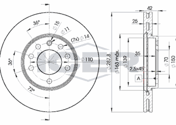 Fren Disk Ayna Ön Sağ ve Sol KALE BALATA TFD00279  90496327 90512029 93182284 32025723 569009 569056 4801628 4566840 4837019 4839320 4839007 5390786 9197912 93177674 93179053 B117J0028F B117J-0028F 4801584 48 01 584 5 69 056 48 37 019 48 39 007 48 39 320 53 90 786 90 496 327 90 512 029 93 177 674