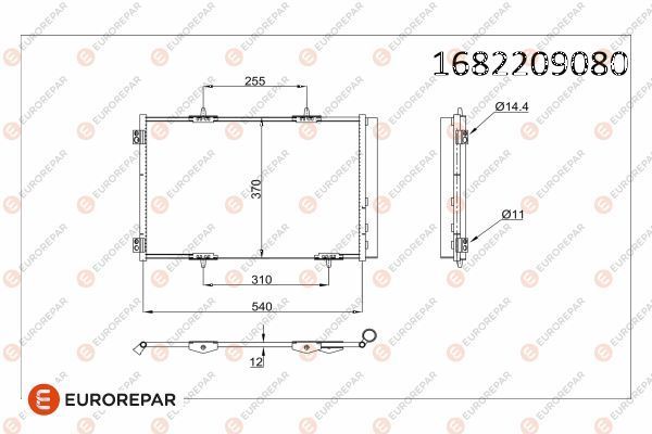 Klima Radyatörü  Opel Crossland X (2017->) / Crossland (2021->)  PSA ORJINAL 1682209080