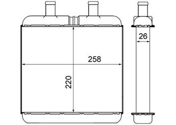 Kalorifer Radyatörü  MAHLE AH 11 000S  504026722 0000504026722 42564485