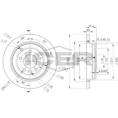 Fren Disk Ayna Arka Sağ ve Sol MAGNETI MARELLI 360704040100
