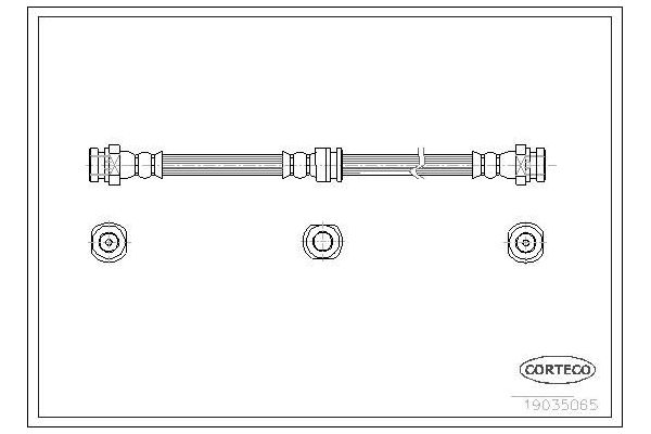 Fren Hortumu Ön Sağ veya Sol Mitsubishi Pajero Sport (K90)(1999->)  BERSE 60269