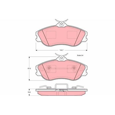 Fren Disk Balata Ön Audi 80/90 4 Kapı (893)(08.1986->)  TRW GDB815