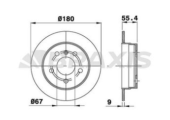Fren Disk Ayna Arka Sağ ve Sol BRAXIS AE0081  A1694230912 1694230912